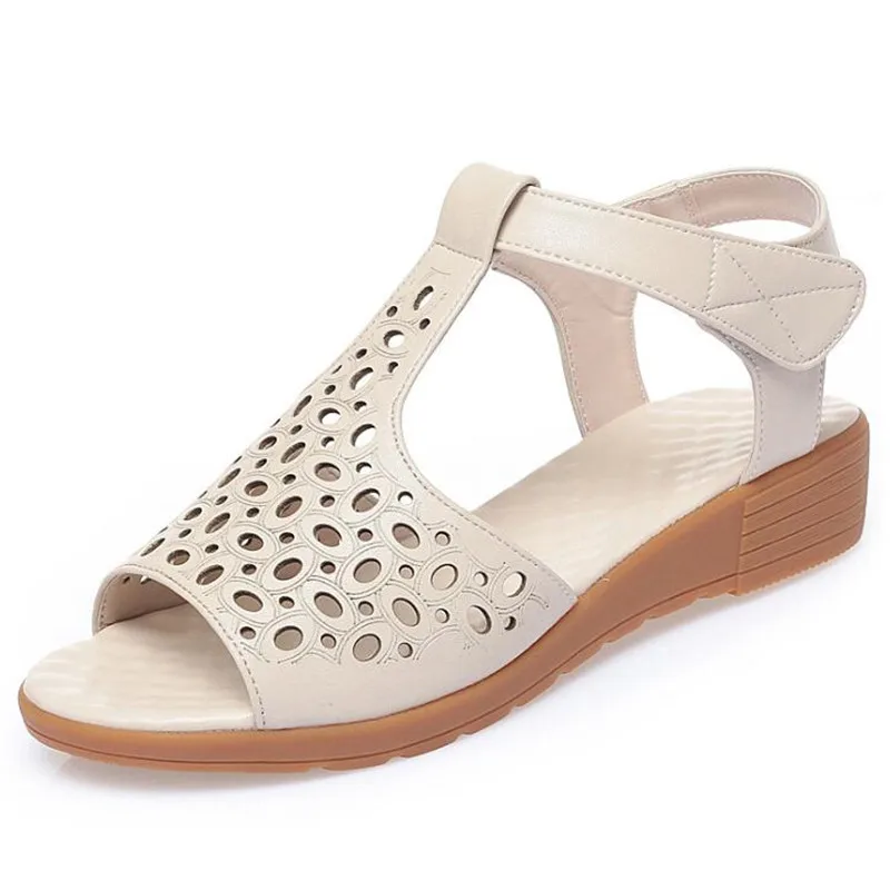 2022 New Summer Fish Mouth Hollow Women Genuine Leather Sandals Soft Bottom Non-slip Wedge Sandals Soft Comfort Fashion Sandals
2022 New Summer Fish Mouth Hollow Women Genuine Leather Sandals Soft Bottom Non-slip Wedge Sandals Soft Comfort Fashion Sandals