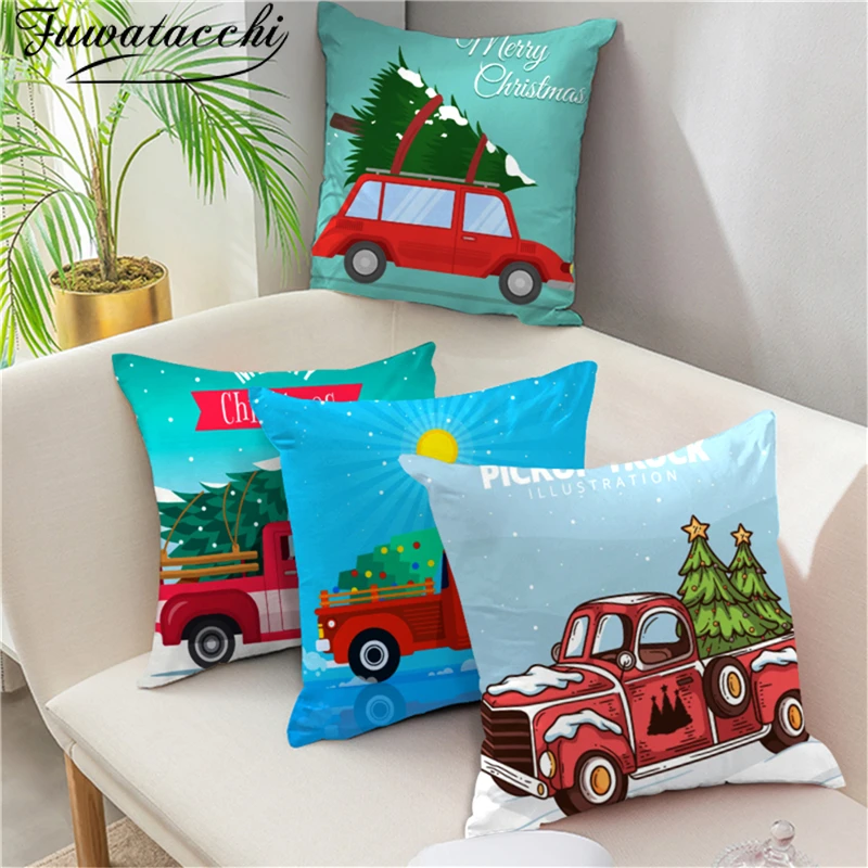 Fuwatacchi Christmas Tree Cushion Cover Red Truck Throw Pillowcases Decorative Pillow Covers for Home Sofa New Year Gift 45*45cm
Fuwatacchi Christmas Tree Cushion Cover Red Truck Throw Pillowcases Decorative Pillow Covers for Home Sofa New Year Gift 45*45cm