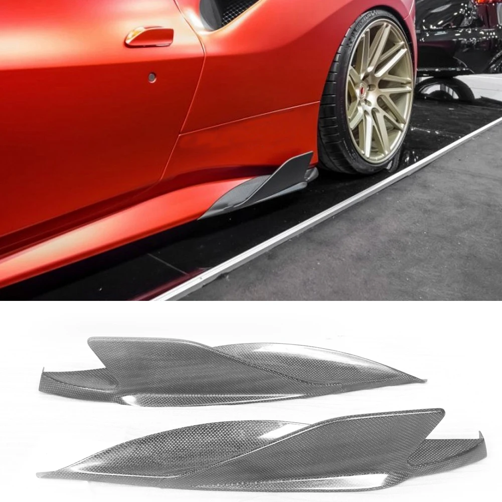 Carbon Fiber Rear Side Skirt Lip For Ferrari 488 GTB GTS 2015-2018 
Carbon Fiber Rear Side Skirt Lip For Ferrari 488 GTB GTS 2015-2018