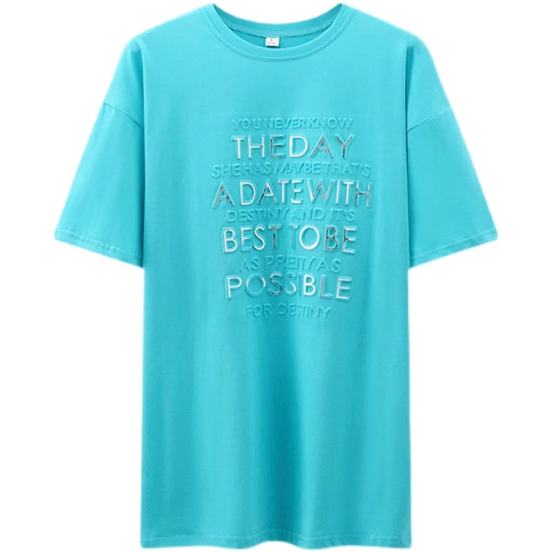 Oteele Women T-Shirts Tees 2021 Summer O-Neck Solid Printing Loose Tops Casual Blue Long Length Polyester Shirt Office Laddy
Oteele Women T-Shirts Tees 2021 Summer O-Neck Solid Printing Loose Tops Casual Blue Long Length Polyester Shirt Office Laddy
