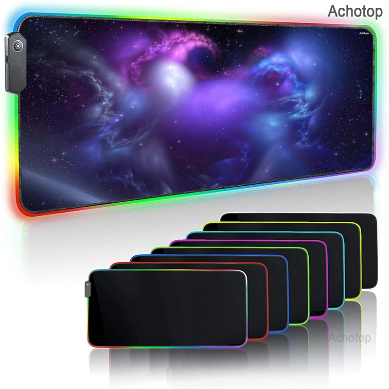 Colorful Luminous Mousepad RGB Space Gaming Mouse Pad Glowing Computer Keyboard Carpet XXL Led With 14 Lighting Modes Desk Mat 
Colorful Luminous Mousepad RGB Space Gaming Mouse Pad Glowing Computer Keyboard Carpet XXL Led With 14 Lighting Modes Desk Mat