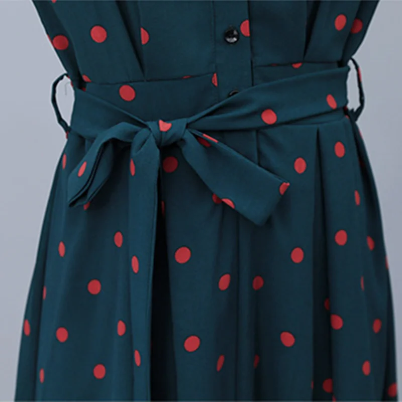 M-3XL Retro Chiffon Polka Dot Dress Black Sleeveless French vintage Dress 2021 Summer Lace-Up Thin Waist A-Line Women Clothes
M-3XL Retro Chiffon Polka Dot Dress Black Sleeveless French vintage Dress 2021 Summer Lace-Up Thin Waist A-Line Women Clothes