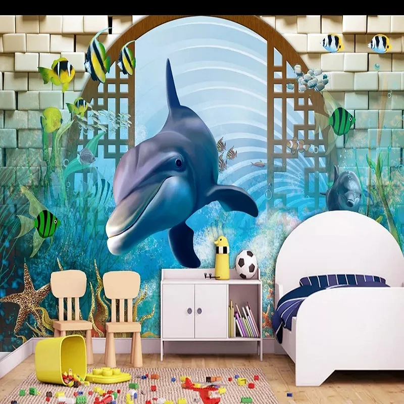 New Custom large mural 3D wallpaper cartoon Underwater World dolphin child bedroom mural TV back wall decor deep 5D embossed
New Custom large mural 3D wallpaper cartoon Underwater World dolphin child bedroom mural TV back wall decor deep 5D embossed