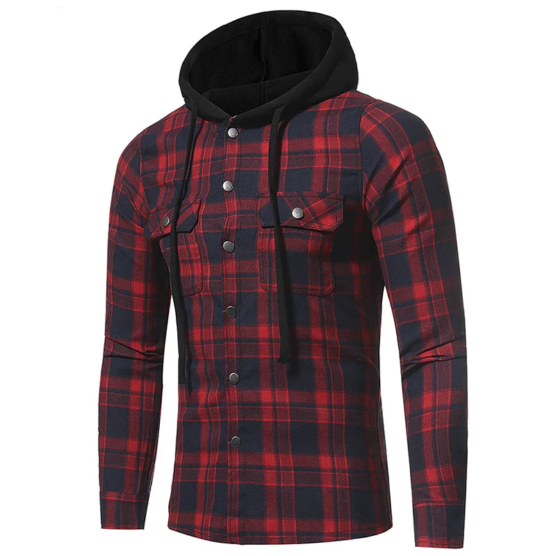 Hooded shirt men fashion Hip hop Streetwear plaid shirt men High street social checkered long sleeve shirts
Hooded shirt men fashion Hip hop Streetwear plaid shirt men High street social checkered long sleeve shirts
