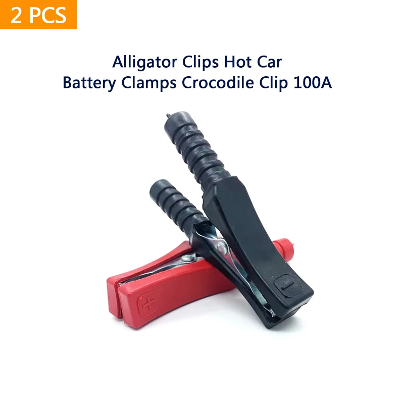 

Alligator Clips Hot Car Battery Clamps Crocodile Clip 100A Red Black Electrical connection battery terminals power wire test