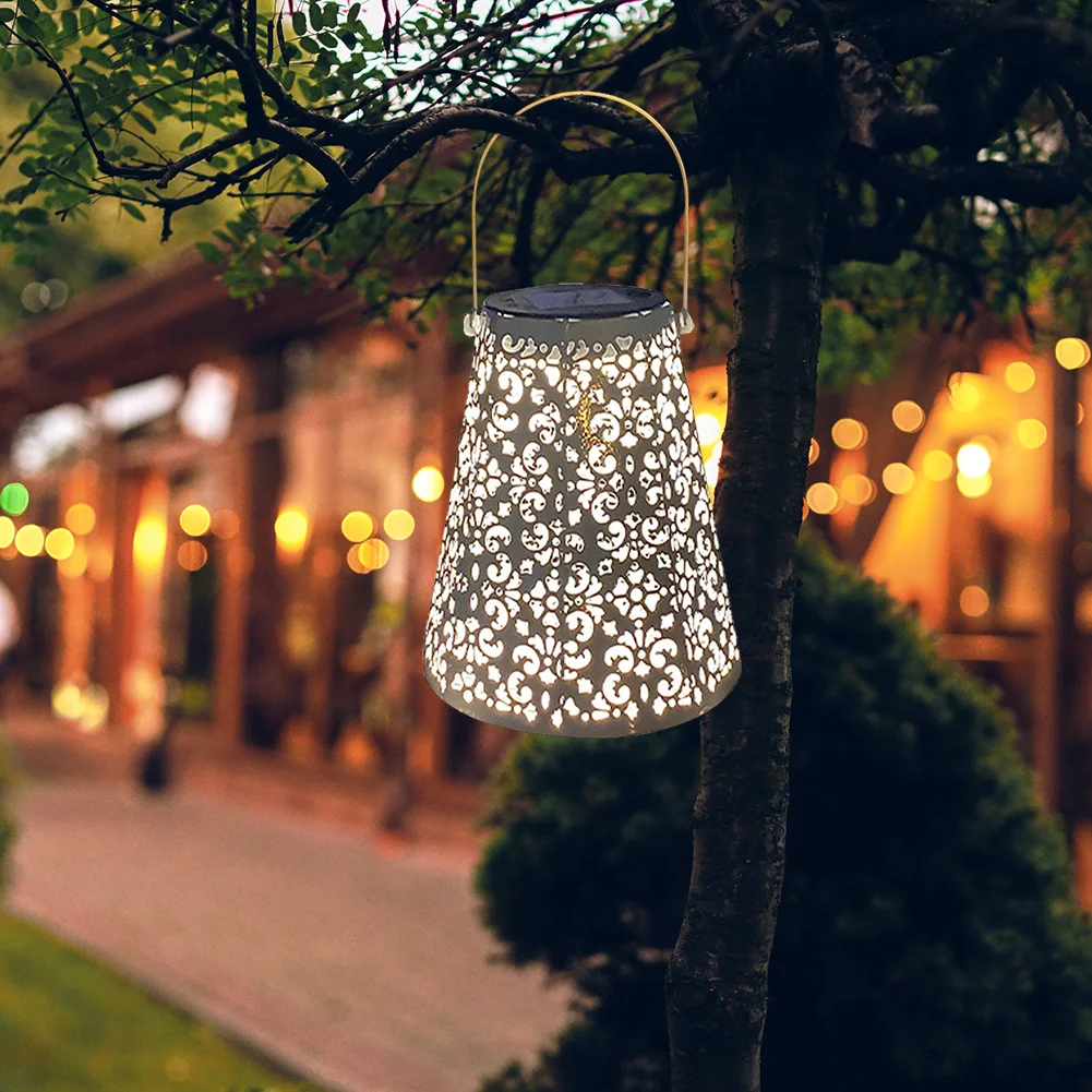 LED Solar Lantern Light Hollow Lantern Projection Light Wrought Iron Hanging Lamps Waterproof Outdoor Garden Yard Art Decor
LED Solar Lantern Light Hollow Lantern Projection Light Wrought Iron Hanging Lamps Waterproof Outdoor Garden Yard Art Decor