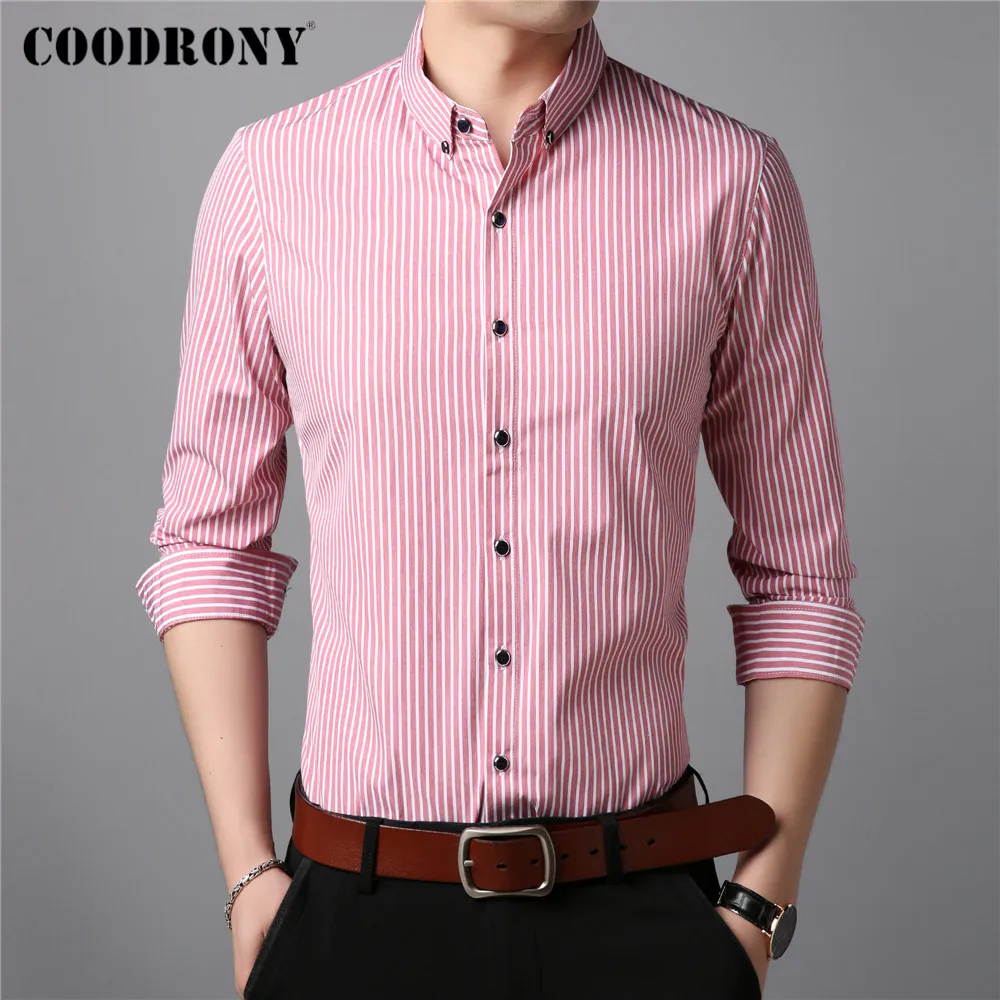 COODRONY Brand Spring Autumn New Arrivals Classic Striped Business Casual Long Sleeve Slim Fit Cotton Shirt Men Clothing C6221
COODRONY Brand Spring Autumn New Arrivals Classic Striped Business Casual Long Sleeve Slim Fit Cotton Shirt Men Clothing C6221