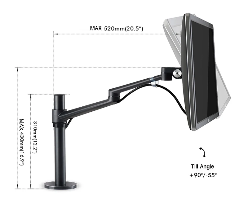Aluminum Height Adjustable TV Mount Desktop Dual Arm 17-32 inch Monitor Holder Laptop Holder Stand Full Motion Mount Arm
Aluminum Height Adjustable TV Mount Desktop Dual Arm 17-32 inch Monitor Holder Laptop Holder Stand Full Motion Mount Arm