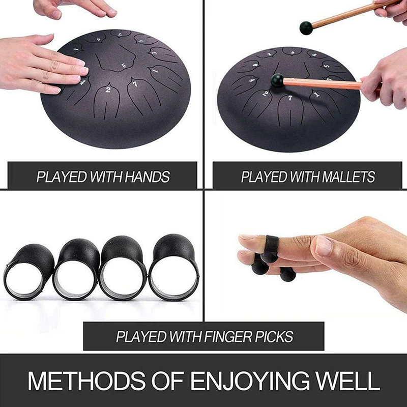 Hot Sale Alloy Steel Tongue Drum 6Inch 8 Tones with 1Pair Mallets + Storage Drum Bag N66
Hot Sale Alloy Steel Tongue Drum 6Inch 8 Tones with 1Pair Mallets + Storage Drum Bag N66