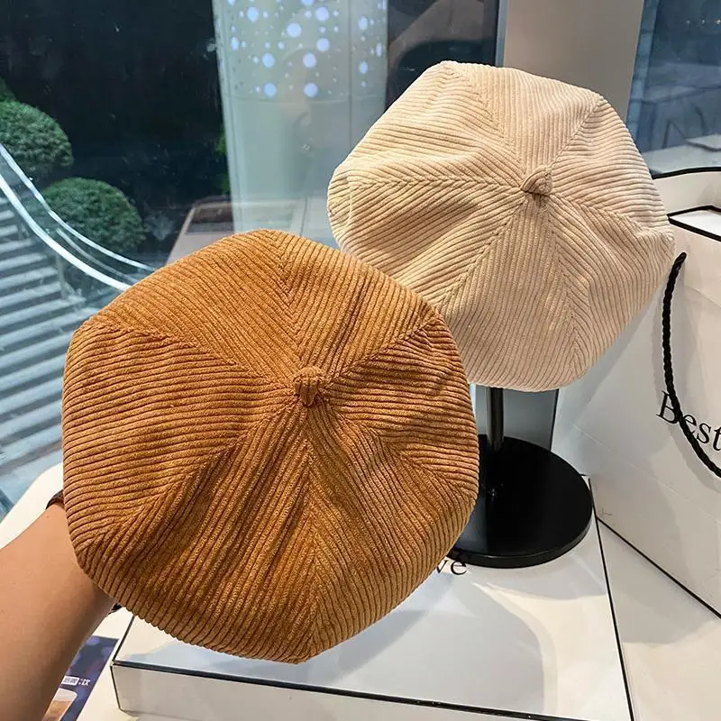 New Corduroy Beret Spring and Autumn Pure Color Wild Octagonal Hat Korean Fashion Trend Newsboy Hat Women's Hat
New Corduroy Beret Spring and Autumn Pure Color Wild Octagonal Hat Korean Fashion Trend Newsboy Hat Women's Hat