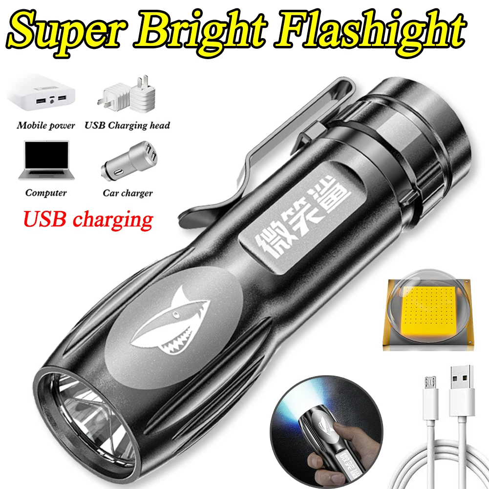 Portable Flashlight Rechargeable Mini LED Flashlight Super Bright Torch Tactical Flashlight Outdoor Lighting LED Flashlight
Portable Flashlight Rechargeable Mini LED Flashlight Super Bright Torch Tactical Flashlight Outdoor Lighting LED Flashlight