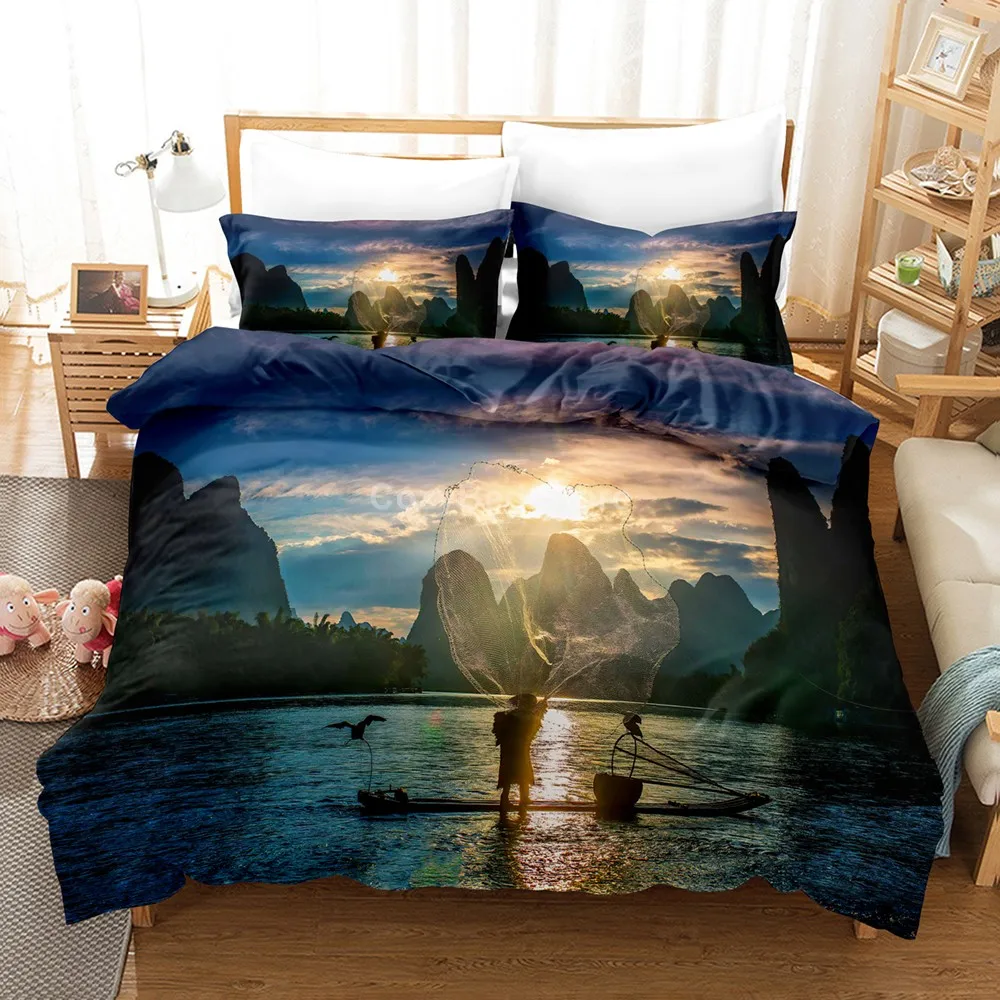 Fishermen Boat Bedding Set Mountain Duvet Cover Sets Luxury Comforter Bed Linen Twin Queen King Single Size Dropship Scenery
Fishermen Boat Bedding Set Mountain Duvet Cover Sets Luxury Comforter Bed Linen Twin Queen King Single Size Dropship Scenery
