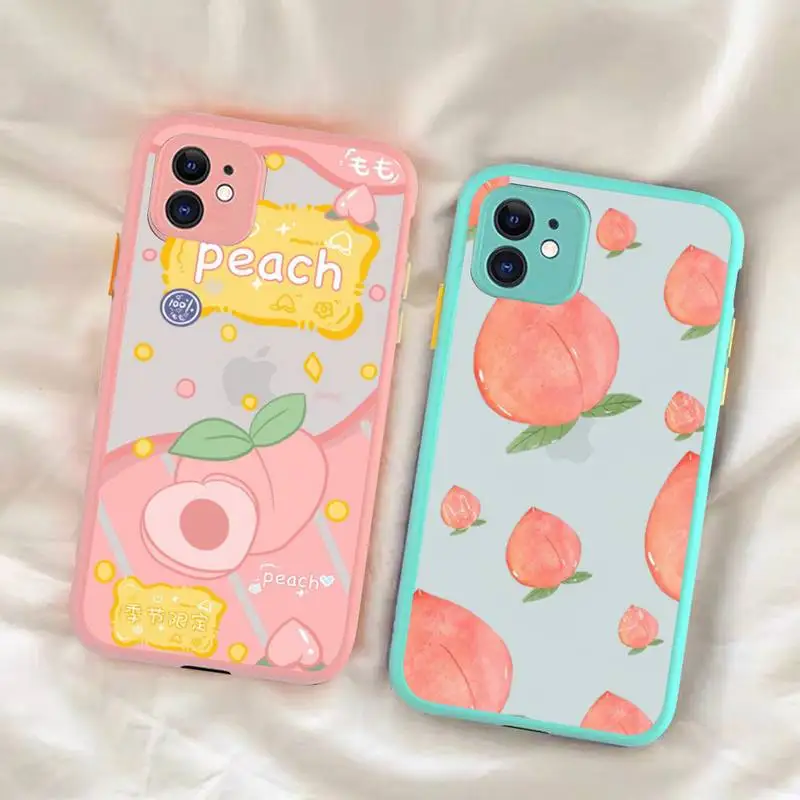 YNDFCNB Cute Fruit Peach Phone Case for iPhone X XR XS 7 8 Plus 11 12 13 pro MAX 13mini Translucent Matte Shockproof Case
YNDFCNB Cute Fruit Peach Phone Case for iPhone X XR XS 7 8 Plus 11 12 13 pro MAX 13mini Translucent Matte Shockproof Case