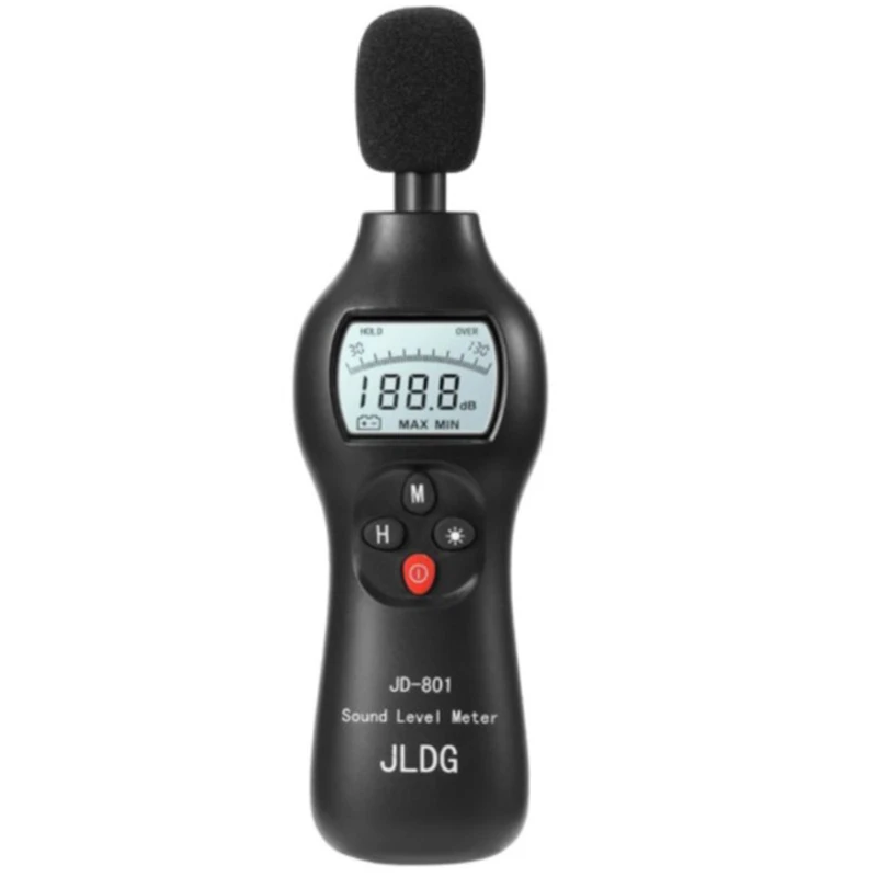 JLDG JD-801 30-130 дБ шумомер цифровой уровень звука децибел монитор ЖК-дисплей шумомер инструменты с подсветкой
JLDG JD-801 30-130 дБ шумомер цифровой уровень звука децибел монитор ЖК-дисплей шумомер инструменты с подсветкой