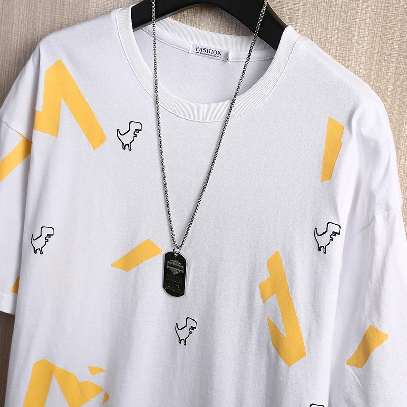 HENCHIRY Summer Top Mes Casual Simple Daily Cotton Short Sleeve Cotton Street Trend Printing Loose T-shirt Simple Fashion Brand
HENCHIRY Summer Top Mes Casual Simple Daily Cotton Short Sleeve Cotton Street Trend Printing Loose T-shirt Simple Fashion Brand