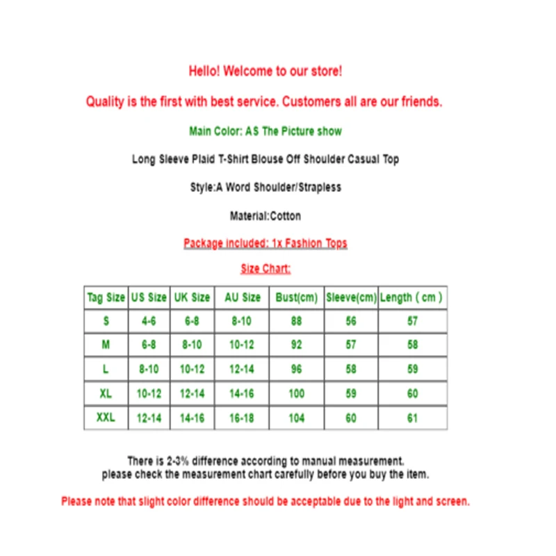 New Nice Women Fashion Plaid Shirts Long Sleeve Slash Blouses Women Cotton Plus Size Casual Off Shoulder Shirt Style Blusas
New Nice Women Fashion Plaid Shirts Long Sleeve Slash Blouses Women Cotton Plus Size Casual Off Shoulder Shirt Style Blusas