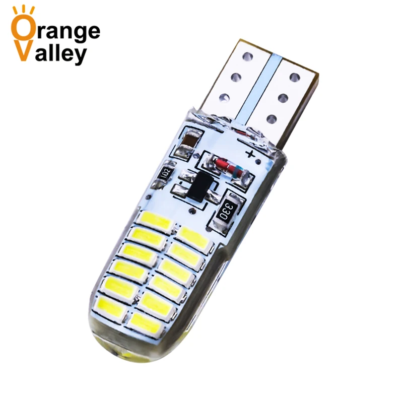 100PCS T10 W5W Car light Bulb 24 3014 LED Silica Light Bulb Super White Clearance Lights 2 Modes Steady and Flash Lights 12V
100PCS T10 W5W Car light Bulb 24 3014 LED Silica Light Bulb Super White Clearance Lights 2 Modes Steady and Flash Lights 12V