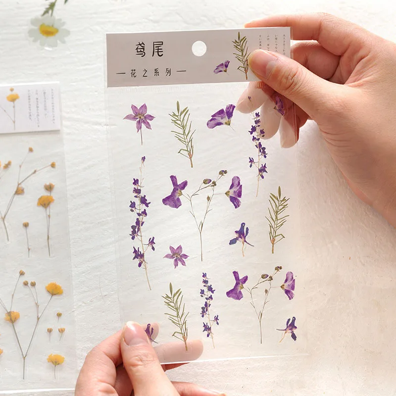 Flower series Designs Natural Daisy Clover Japanese Words Stickers Transparent PET Material Flowers Leaves Plants Deco Stickers
Flower series Designs Natural Daisy Clover Japanese Words Stickers Transparent PET Material Flowers Leaves Plants Deco Stickers