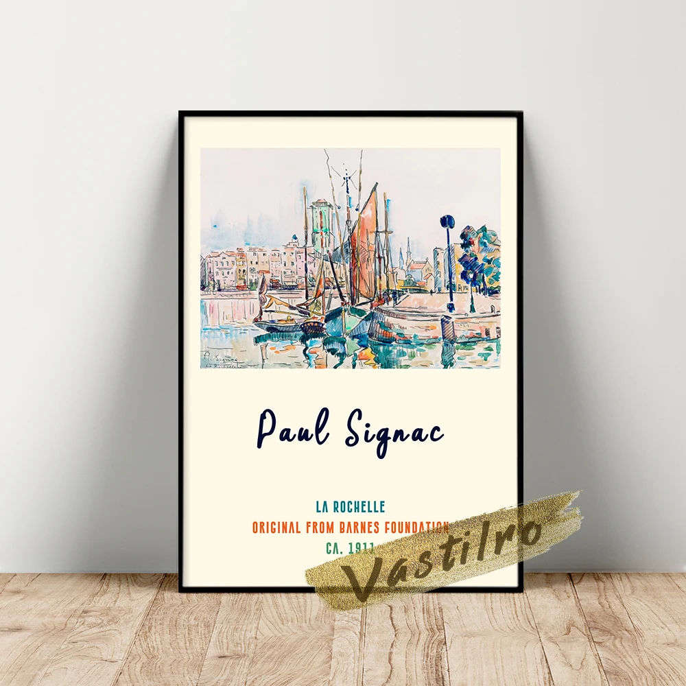 Paul Signac Exhibition Poster, Signac La Rochelle Oil Painting, Wharf Still Life Scenery Wall Art, Retro Landscape Wall Decor
Paul Signac Exhibition Poster, Signac La Rochelle Oil Painting, Wharf Still Life Scenery Wall Art, Retro Landscape Wall Decor