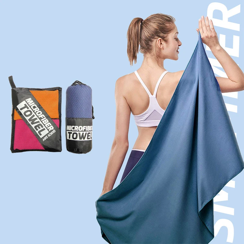 

Двустороннее бархатное Спортивное быстросохнущее полотенце 40 Х80 см, абсорбирующее банное полотенце для фитнеса, полотенце из микрофибры