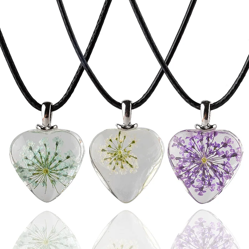 Free Shipping 30 Pcs Pressed Flower Dried Flower Necklace Pendant Long Rope Chain Heart-shaped Necklaces Jewelry
Free Shipping 30 Pcs Pressed Flower Dried Flower Necklace Pendant Long Rope Chain Heart-shaped Necklaces Jewelry
