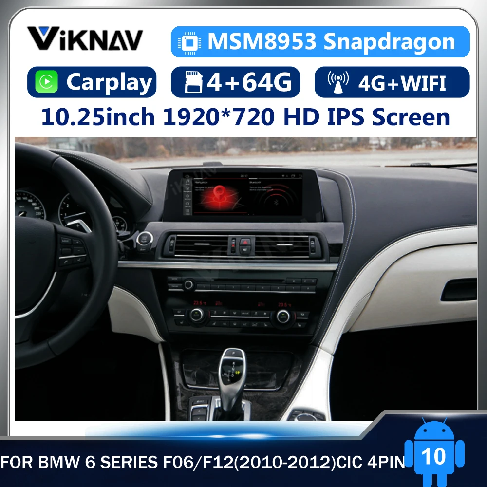 10.25" Android 10.0 Car For BMW 6 Series F06/F12 2010-2012 CIC 4PIN GPS Navigation IPS Touch Screen DVD Multimedia Player
10.25" Android 10.0 Car For BMW 6 Series F06/F12 2010-2012 CIC 4PIN GPS Navigation IPS Touch Screen DVD Multimedia Player