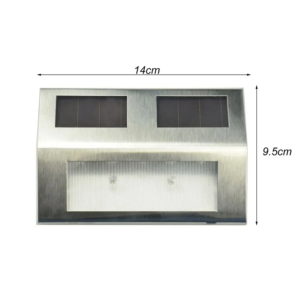 2LED Stainless Steel Solar Garden Light Super Bright Waterproof LED Garden Path Fence Lamp For Outdoor Stairs
2LED Stainless Steel Solar Garden Light Super Bright Waterproof LED Garden Path Fence Lamp For Outdoor Stairs