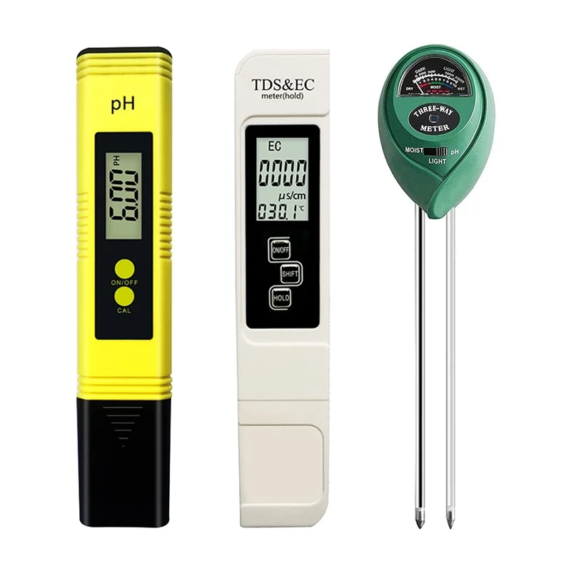 PH Meter,Soli Ph Meter,TDS PPM Meter,PH Tester Digital Soli And Plant Water 3 Pack,PH Pen Test Kit (3)
PH Meter,Soli Ph Meter,TDS PPM Meter,PH Tester Digital Soli And Plant Water 3 Pack,PH Pen Test Kit (3)