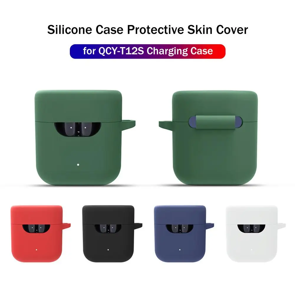 Silicone Case Protective Skin Cover For QCY-T12S Charging Case Dust-proof Protective Cover Silicone Case With Carabiner
Silicone Case Protective Skin Cover For QCY-T12S Charging Case Dust-proof Protective Cover Silicone Case With Carabiner