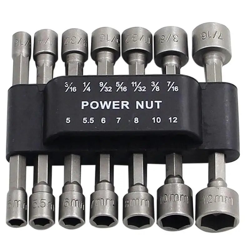 9/14pcs Strong Sleeve Wrench Hexagonal Handle Screw Sleeve Pneumatic Bits Magnetic Nut Driver Drill Bit Set Hex Socket Wrenches
9/14pcs Strong Sleeve Wrench Hexagonal Handle Screw Sleeve Pneumatic Bits Magnetic Nut Driver Drill Bit Set Hex Socket Wrenches