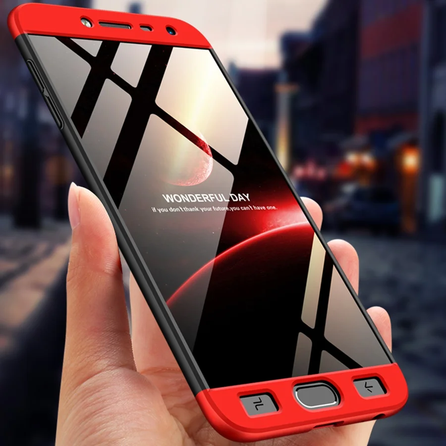 GKK для Samsung Galaxy J4 J6 J8 2018 чехол 360 полная защита тела противоударный 3 в 1 жесткий