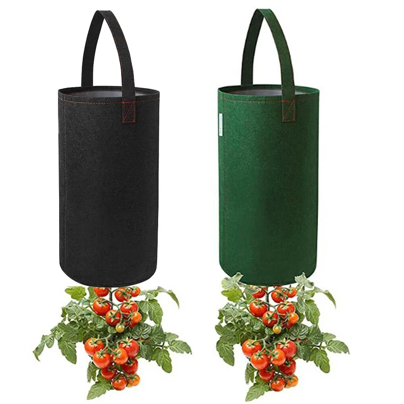 

Войлочный подвесной мешок для выращивания томатов, многофункциональный кашпо для выращивания растений, клубники, овощей, цветов, 1 шт., горш...