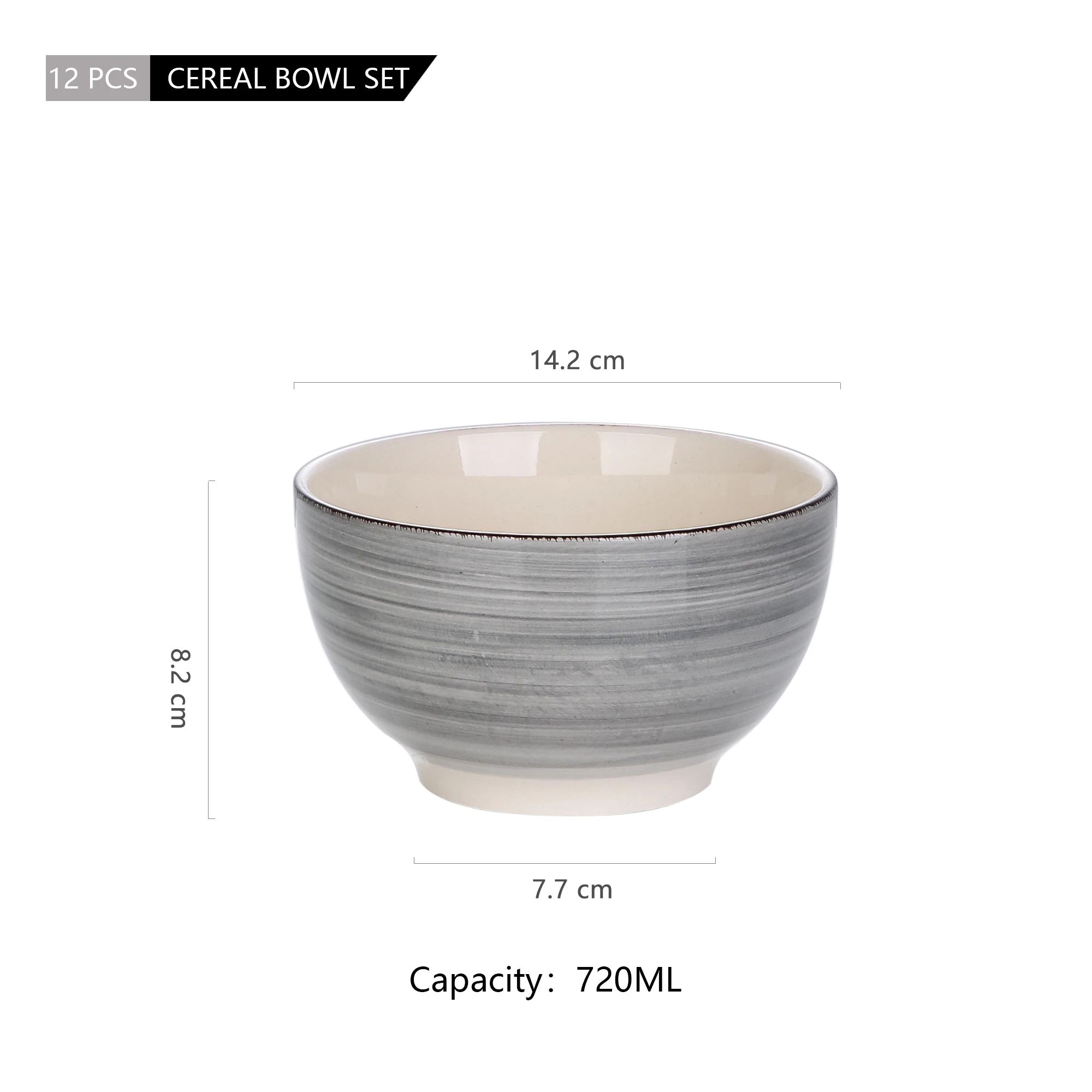 Vancasso Bella-GY 4/8/12-Piece 720ML Natural Vintage Handpainted Ceramic Soup/Mixing/Fruit/Noodle/Ramen Large Serving Bowl Set
Vancasso Bella-GY 4/8/12-Piece 720ML Natural Vintage Handpainted Ceramic Soup/Mixing/Fruit/Noodle/Ramen Large Serving Bowl Set