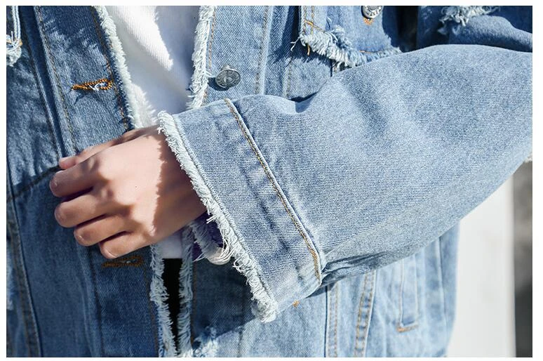 #3359 Casual Vintage Denim Jacket Women Short Loose Plus Size Jeans Jacket With Holes Bat Sleeved Streetwear Outerwear Coat Tide
#3359 Casual Vintage Denim Jacket Women Short Loose Plus Size Jeans Jacket With Holes Bat Sleeved Streetwear Outerwear Coat Tide