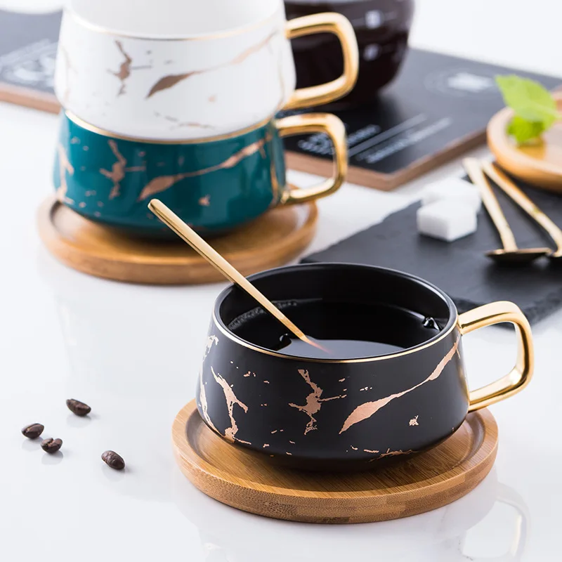 Nordic Marble Pattern Ceramic Coffee Mug House-hood Breakfast Milk Office Water Mugs Coffee Bar Cups With Wooden Lid Saucer Set
Nordic Marble Pattern Ceramic Coffee Mug House-hood Breakfast Milk Office Water Mugs Coffee Bar Cups With Wooden Lid Saucer Set
