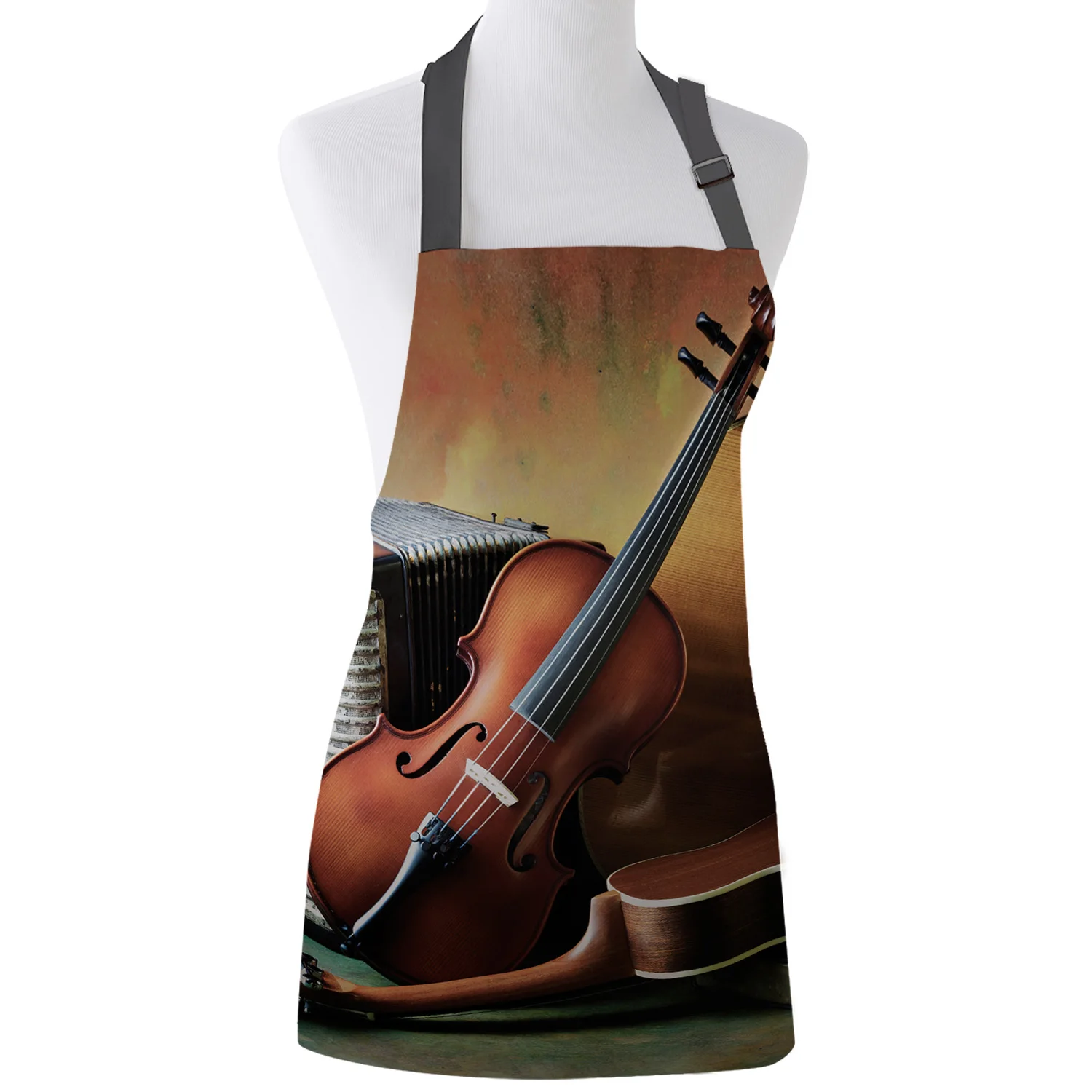 Художественный фартук с принтом скрипки, унисекс, кухонный нагрудник с регулируемой горловиной для приготовления пищи, садоводства
Художественный фартук с принтом скрипки, унисекс, кухонный нагрудник с регулируемой горловиной для приготовления пищи, садоводства
