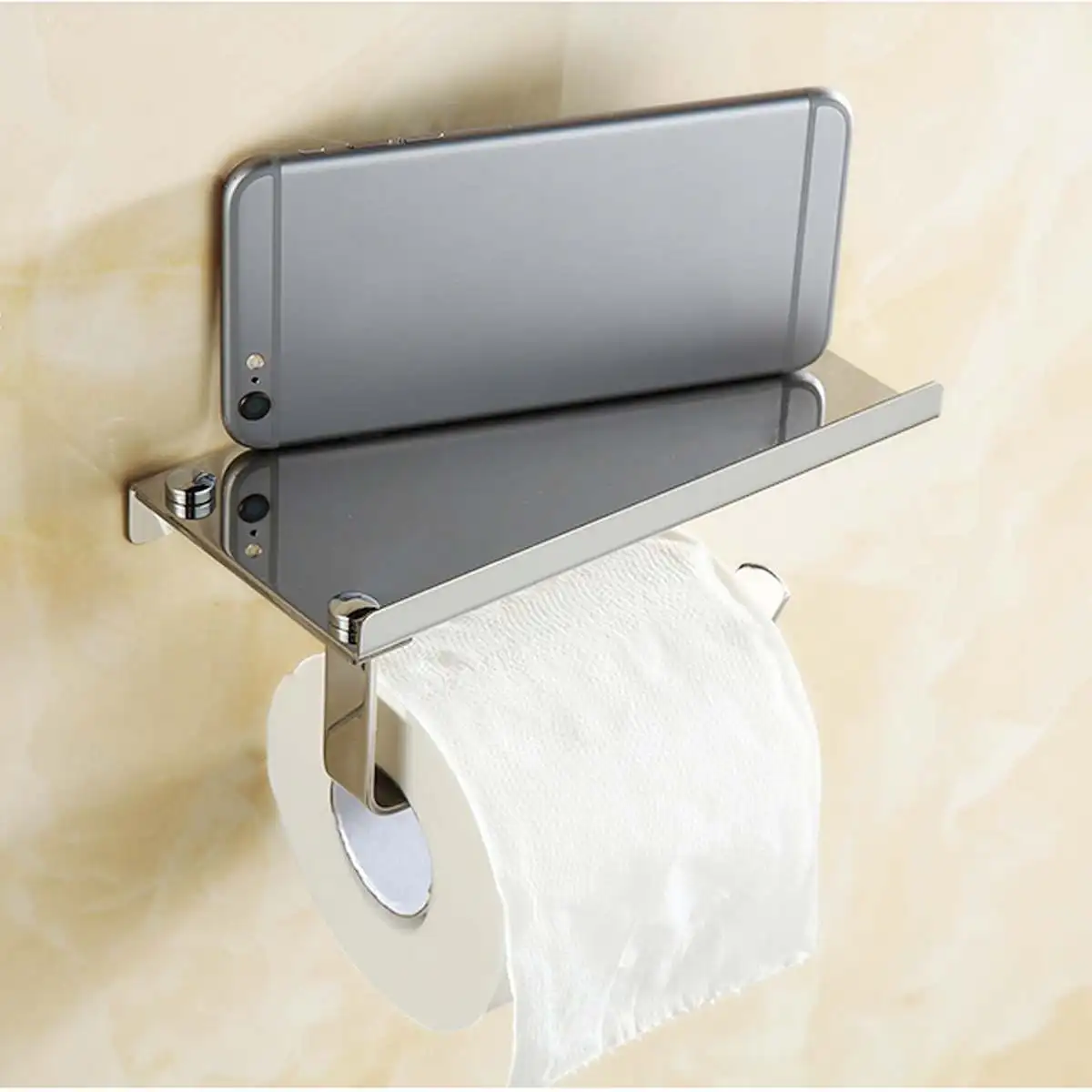 1PC Wall Mounted Toilet Paper Holder Stainless Steel Tissue Holder Mobile Phone Paper Roll Rack Wall Mount Bathroom Product
1PC Wall Mounted Toilet Paper Holder Stainless Steel Tissue Holder Mobile Phone Paper Roll Rack Wall Mount Bathroom Product