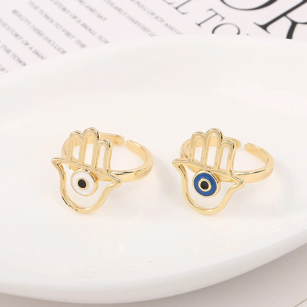 Fashion Turkish Evil Eye Crystal Gold Rings For Women Gothic Hand Palm Adjustable Opening Ring Charm Joint Ring Female Jewelry
Fashion Turkish Evil Eye Crystal Gold Rings For Women Gothic Hand Palm Adjustable Opening Ring Charm Joint Ring Female Jewelry