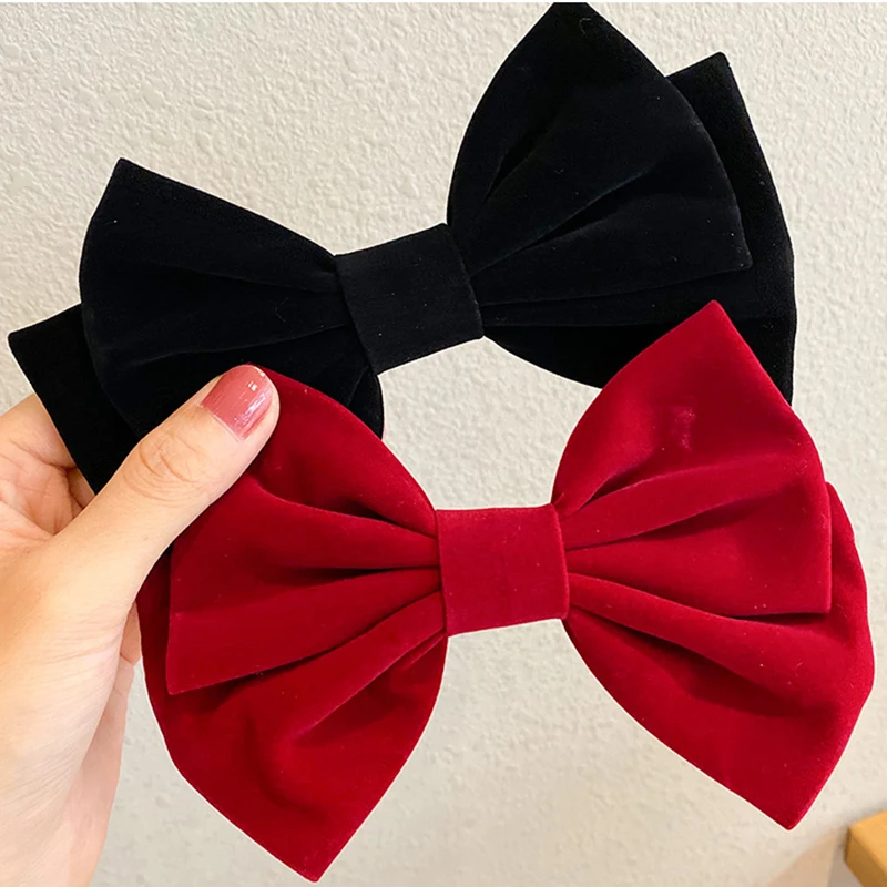High Quality Warm Velvet Big Size Bow-knot Hairpin Hair Rope Red Black Temperament Hair Clip Headwear Ornament Accessories INS
High Quality Warm Velvet Big Size Bow-knot Hairpin Hair Rope Red Black Temperament Hair Clip Headwear Ornament Accessories INS