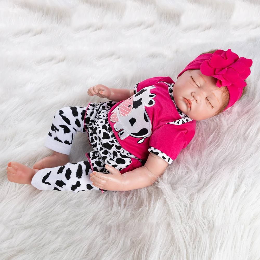 Sleeping Dolls Cow 55cm Silicone Reborn Newborn Baby Doll Reborn Christmas Gifts Toys For Girls Realistic Soft
Sleeping Dolls Cow 55cm Silicone Reborn Newborn Baby Doll Reborn Christmas Gifts Toys For Girls Realistic Soft