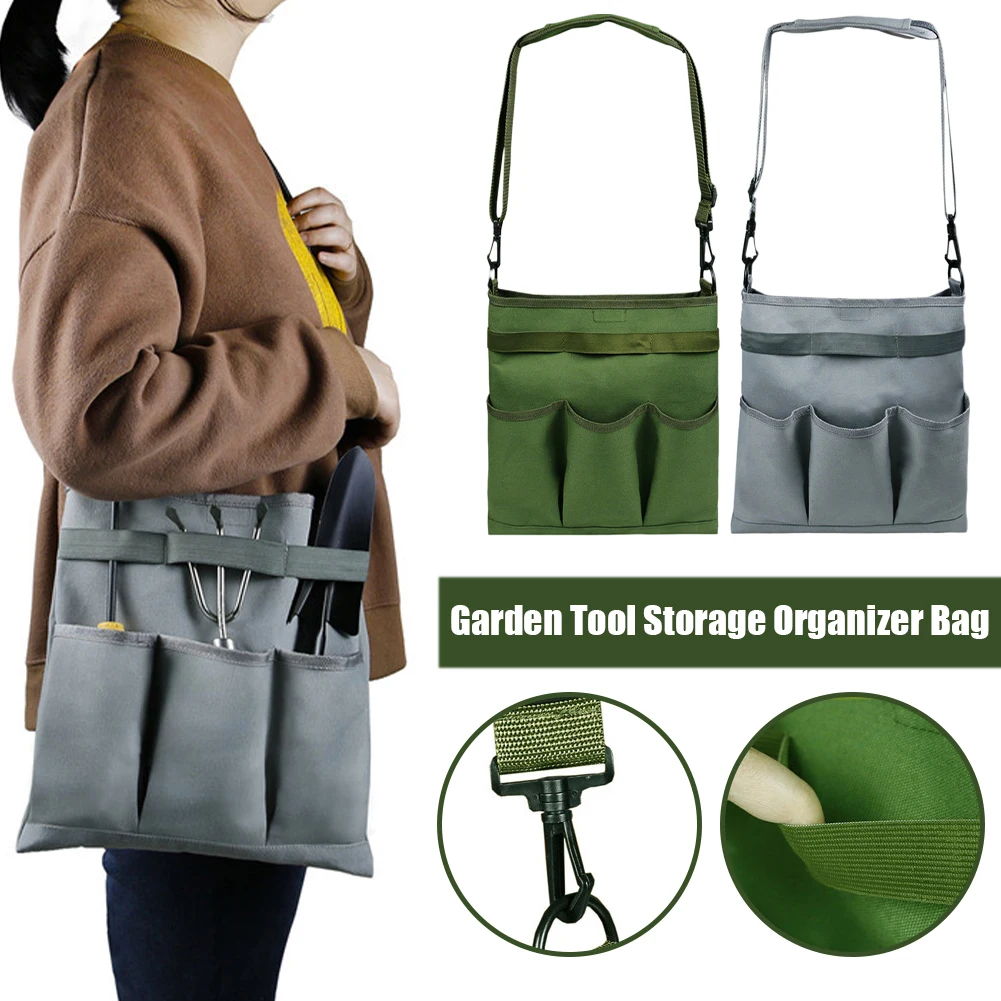 Garden Tool Bags Waterproof Storage Bag with Interior Pocket and 3 Exterior Pockets Garden Organizer
Garden Tool Bags Waterproof Storage Bag with Interior Pocket and 3 Exterior Pockets Garden Organizer