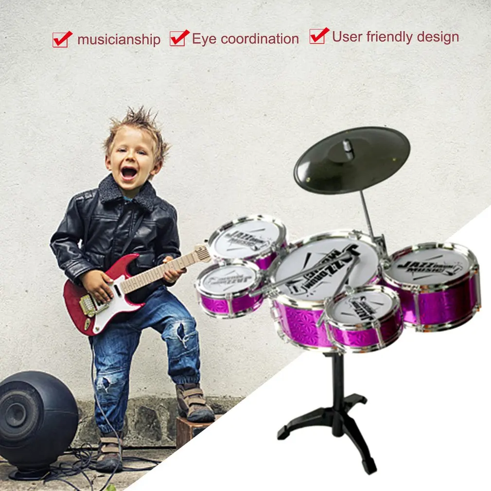 Детский Музыкальный барабан игрушки 5 барабанов имитация джазового барабана