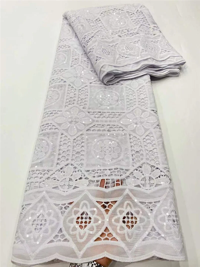 PGC White African Cord Lace Fabric 5 Yards 2021 High Quality Sequins Embroidery Fabric Wedding Sewing Dress Material NI5639-2
PGC White African Cord Lace Fabric 5 Yards 2021 High Quality Sequins Embroidery Fabric Wedding Sewing Dress Material NI5639-2