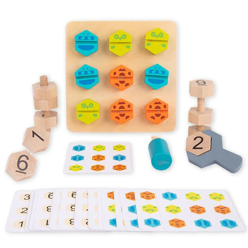 Kids Wooden Montessori Toys Screw Driver Board Matching Puzzles Games Basic Skills Number Color Sorting Educational Learning Toy
Kids Wooden Montessori Toys Screw Driver Board Matching Puzzles Games Basic Skills Number Color Sorting Educational Learning Toy