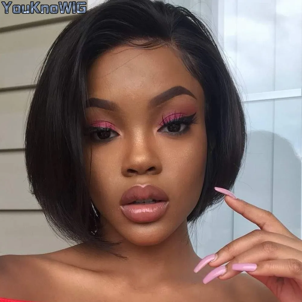 Straight Short Bob Brazilian Human Hair Wig 13x4 Lace Front Wig 4X4 Lace Closure Wig Lace Frontal Human Hair Wig For Black Women
Straight Short Bob Brazilian Human Hair Wig 13x4 Lace Front Wig 4X4 Lace Closure Wig Lace Frontal Human Hair Wig For Black Women