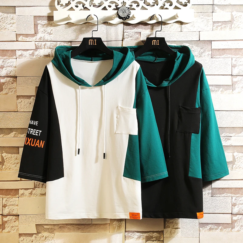 Fashion Short Sleeves Punk Hoodies Sweatshirt Patchwork Casua Men's Hip Hop Streetwear Cotton 2021 Summer Clothes OverSize M-5XL
Fashion Short Sleeves Punk Hoodies Sweatshirt Patchwork Casua Men's Hip Hop Streetwear Cotton 2021 Summer Clothes OverSize M-5XL