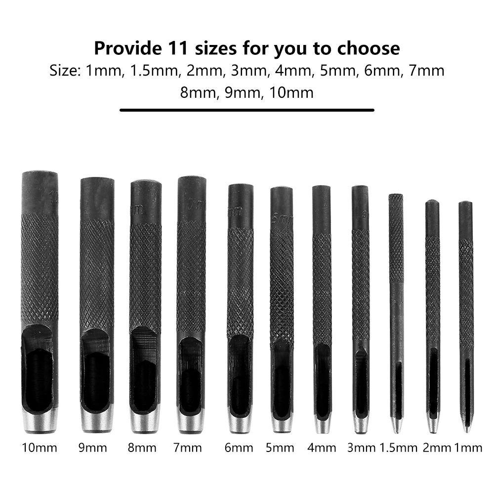Punching Leather Hole High Quality Punch Round Steel Leather Craft Hollow Hole Punch Metal Gaskets Plastic Rubber Tools
Punching Leather Hole High Quality Punch Round Steel Leather Craft Hollow Hole Punch Metal Gaskets Plastic Rubber Tools