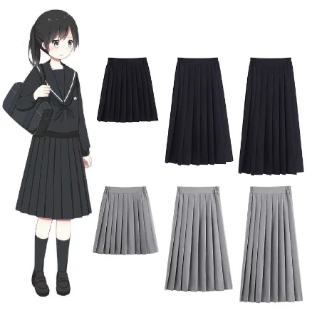 Japanese School Uniforms for Girls Solid Color Pleated JK Suit Black Grey High School Student Girls Academy Style Bottoms
Japanese School Uniforms for Girls Solid Color Pleated JK Suit Black Grey High School Student Girls Academy Style Bottoms