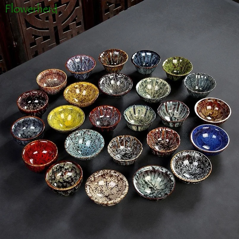 Ceramic Porcelain Tea Cup Teaware Kung Fu Tea Cup Set Drinkware Pottery Kiln Becomes A Single-cup
Ceramic Porcelain Tea Cup Teaware Kung Fu Tea Cup Set Drinkware Pottery Kiln Becomes A Single-cup