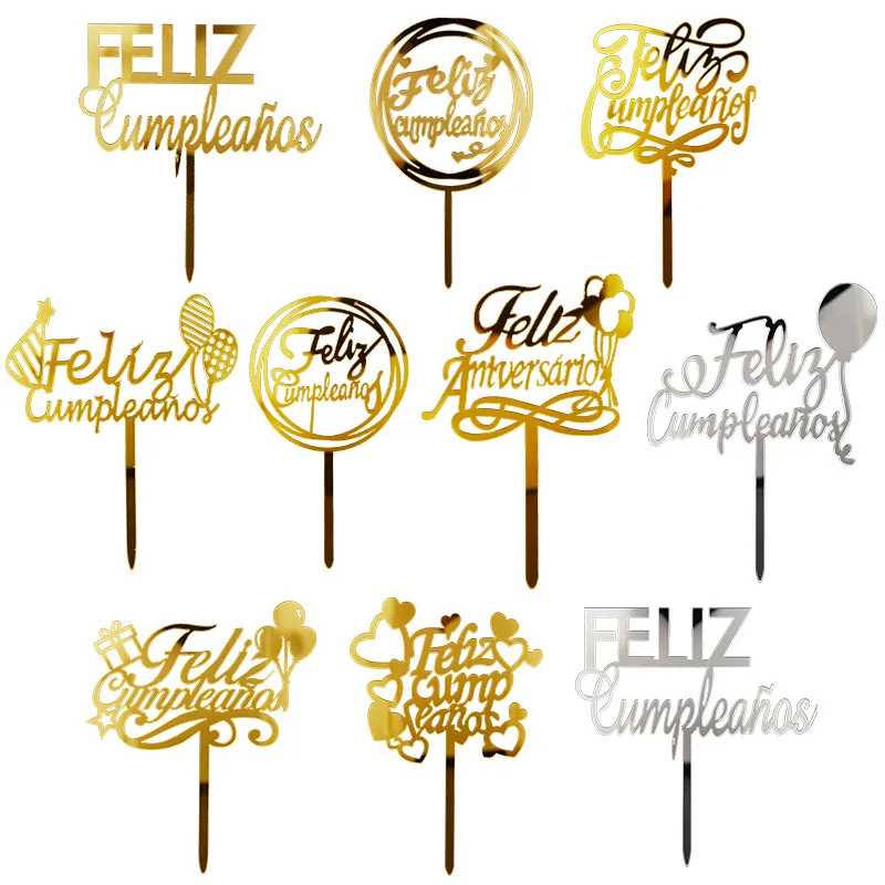 Balloon Acylic Feliz Cumpleanos Espanol Spanish Happy Birthday Cake Topper Cupcake Baking Supplies Party Decoration
Balloon Acylic Feliz Cumpleanos Espanol Spanish Happy Birthday Cake Topper Cupcake Baking Supplies Party Decoration
